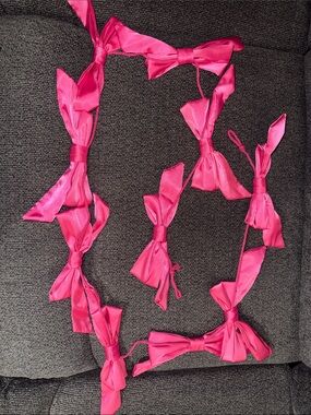 Pink Satin Bow Garland